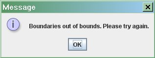 image of text box stating "Boundries of of bounds...."